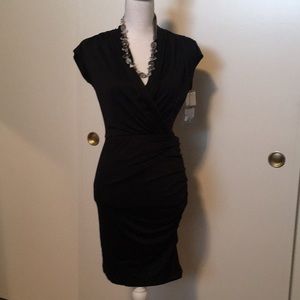 NWT Andrew Marc little black dress bodycon sz 2